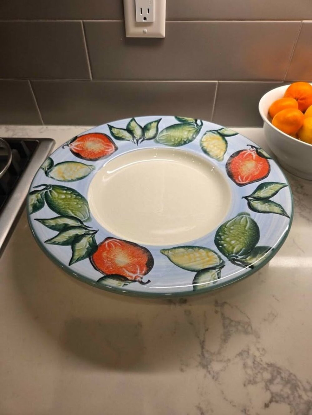 Handpainted huge bowl from Italy